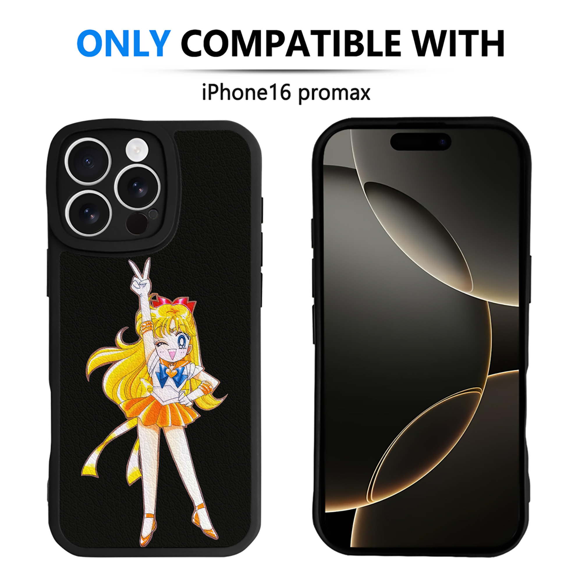 （画像用） 美少女戦士セーラームーン 愛野 美奈子 あいの みなこ Sailor Moon Aino Minako 【iPhone 16シリーズ対応】シリコンスマホケース（レザー調） 材質：シリコン